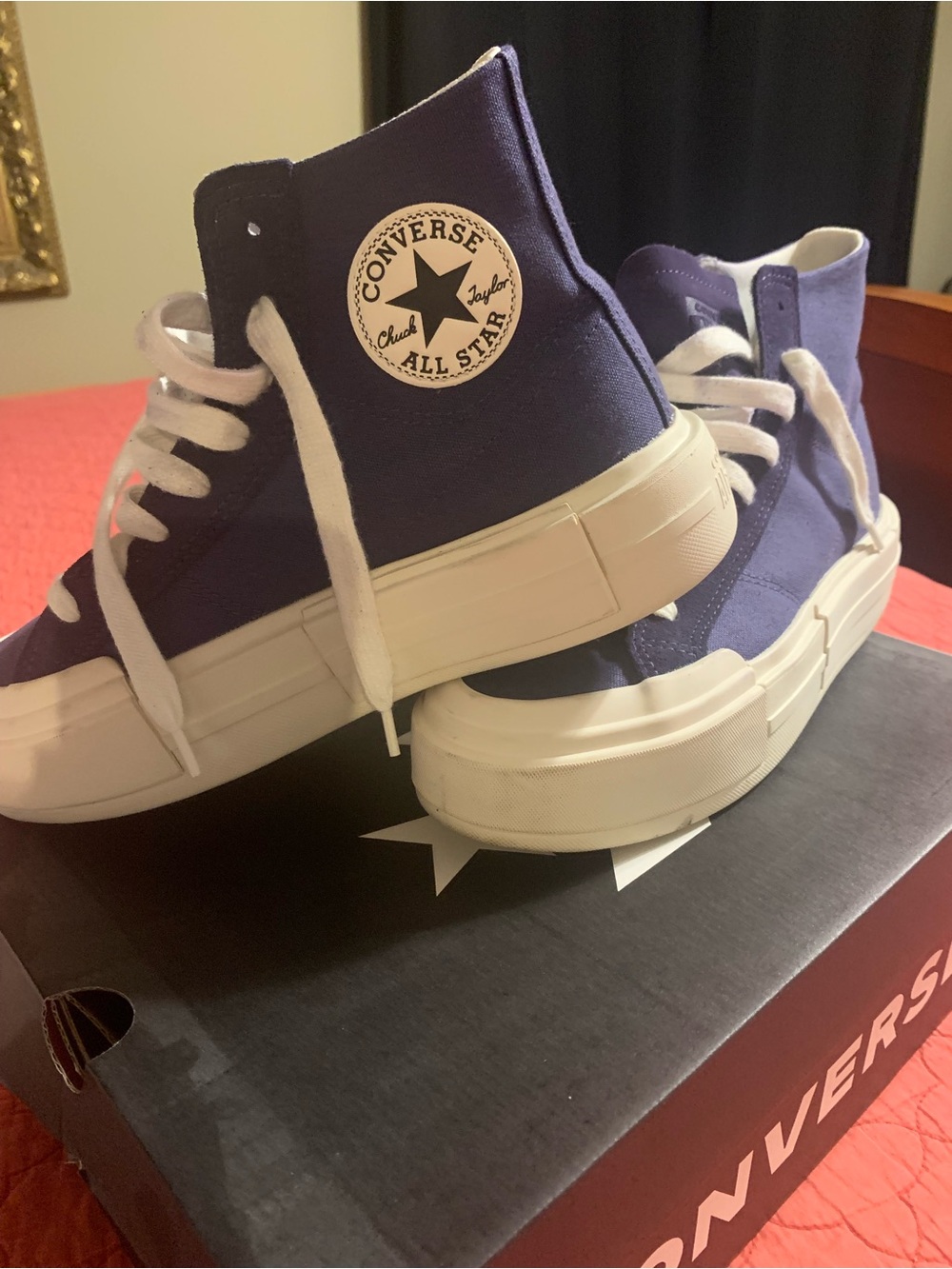 Converse Chuck Taylor High Top Sneakers in Navy and White